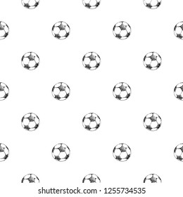 Soccer ball on white background. Vector sketch illustration, sea