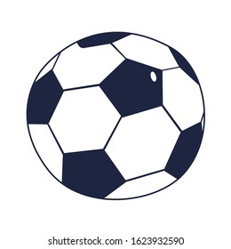Soccer ball on white background. Vector illustration in trendy flat style. ESP 10.