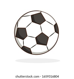 Soccer ball on white background. Vector illustration in trendy flat style. EPS 10.