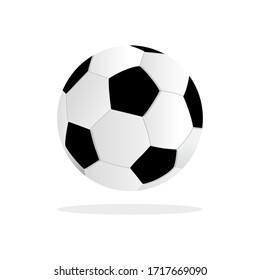 Soccer ball on white background. Football game sport for competition. Professional player object.