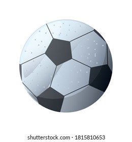 balón de fútbol en diseño de ilustración vectorial de fondo blanco
