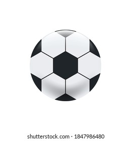 Soccer ball on a white background, Vector.