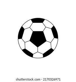 Soccer ball on a white background. Vector illustration.