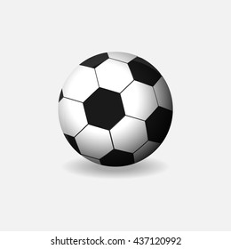 Soccer ball on white background ,Vector illustration
