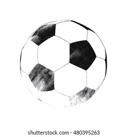 Soccer ball on white background