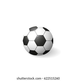 Soccer ball on white background - isolate.