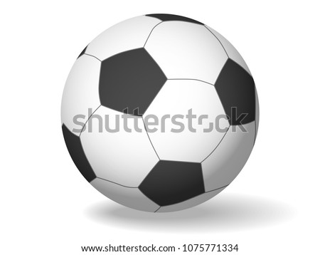 soccer ball on white background. football world. realistic style. vector illustration.