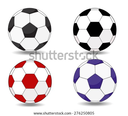 soccer ball on white background eps10 illustration
