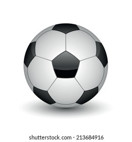 soccer ball on white background.vector illustration