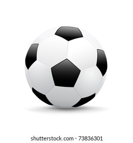 Soccer ball on white. Vector
