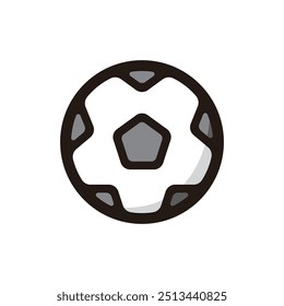 Soccer ball outline icon for graphic design, apps and websites
