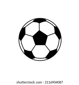 Soccer Ball Outline Icon Illustration on White Background