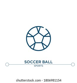 soccer ball outline vector icon. simple element illustration. soccer ball outline icon from sport concept. can be used for web and mobile
