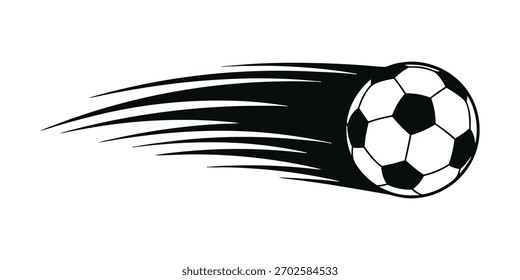 Símbolo gráfico del logotipo del Vector del contorno de la pelota de fútbol