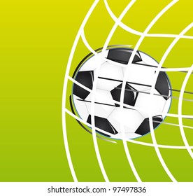 soccer ball over green background. vector illustration