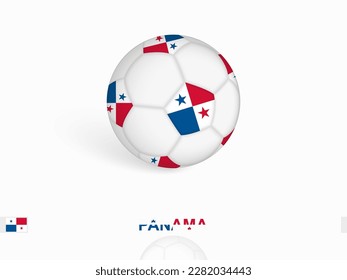 Soccer ball with the Panama flag, football sport equipment. Vector illustration.
