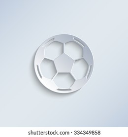 Soccer ball - paper vector icon