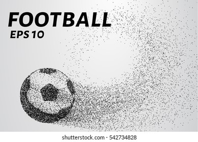A soccer ball of particles. A soccer ball consists of small circles and dots