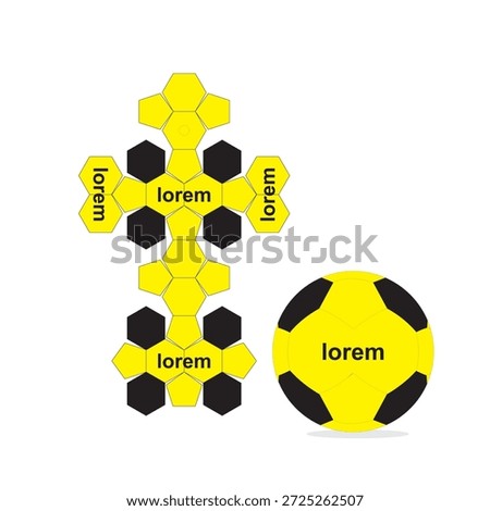 soccer ball patern yellow and black design