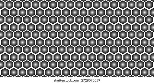 Patrón de balón de fútbol. Fondo de patrón de balón de fútbol hexagonal blanco y negro 3D. Fondo de patrón de balón de fútbol sin fisuras