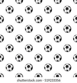 Soccer ball pattern. Cartoon illustration of soccer ball vector pattern for web