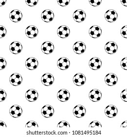Soccer ball pattern vector seamless repeating for any web design