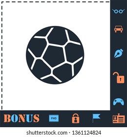Soccer ball. Perfect icon with bonus simple icons