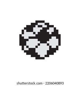 Soccer ball with pixel art. 