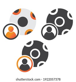 soccer ball player illlustration design. soccer ball player icon isolated on white background. ready use vector.