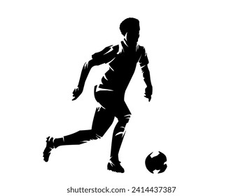 Soccer ball player silhouette football sports illustration 