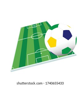 soccer ball and playground color vector