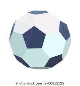 Balón de fútbol de polígonos sobre fondo blanco