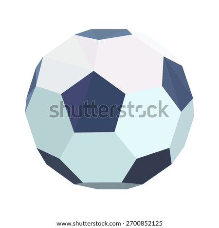 Soccer ball of polygons on white background