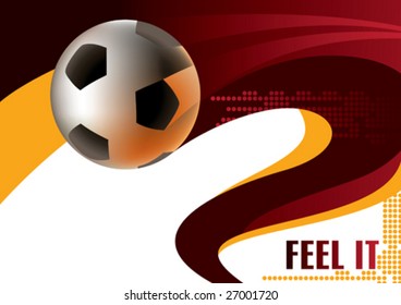 Soccer ball poster. Vector illustration.