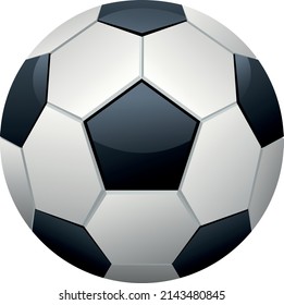 Soccer ball. Realistic football logo. Sport symbol