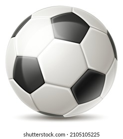 Soccer ball. Realistic football symbol. Goal sign