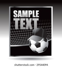 soccer ball referee on silver halftone background