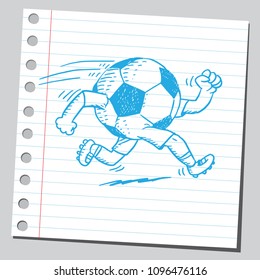 Soccer ball running