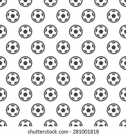 Soccer Ball Seamless Background. Editable pattern in swatches.