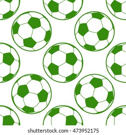Soccer ball seamless background. Football pattern seamless with ball, vector illustration