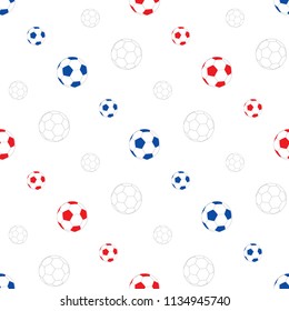 Soccer ball seamless pattern