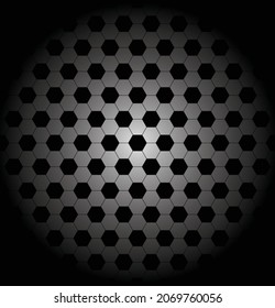 soccer ball seamless pattern, black and white, vector illustration