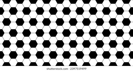 Patrón de baloncesto sin costura. Repetir la impresión de fútbol negro aislado en fondo blanco. Textura hexagonal repetida para el diseño de impresiones deportivas. Las bolas abstractas repiten papel tapiz. Ilustración del vector