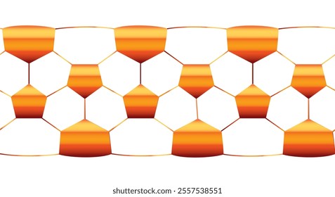 Soccer ball seamless pattern. various color Repeated hexagon texture for 3D Map Layout sport prints design.