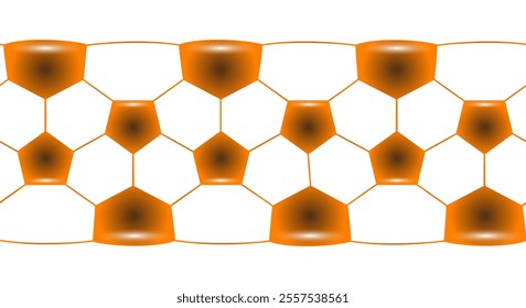 Soccer ball seamless pattern. various color Repeated hexagon texture for 3D Map Layout sport prints design.