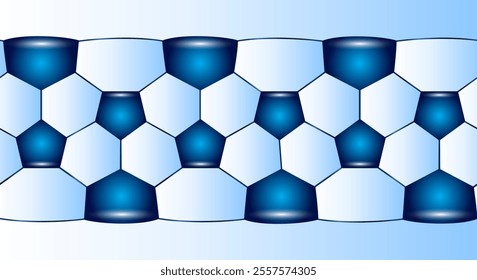 Soccer ball seamless pattern. various color Repeated hexagon texture for 3D Map Layout sport prints design.