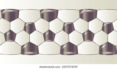 Soccer ball seamless pattern. various color Repeated hexagon texture for 3D Map Layout sport prints design.