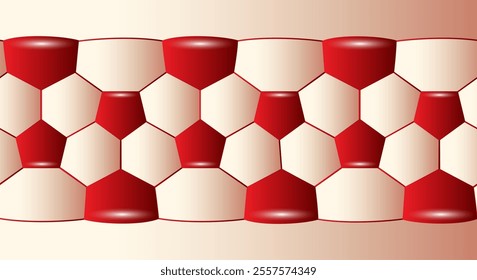 Soccer ball seamless pattern. various color Repeated hexagon texture for 3D Map Layout sport prints design.