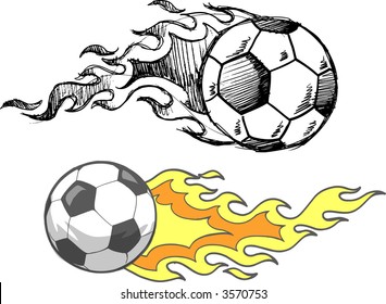 Soccer Ball Set Vector Illustration