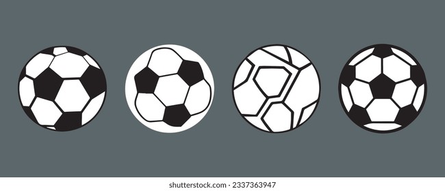 Soccer ball sets icon. Football icon, vector illustration